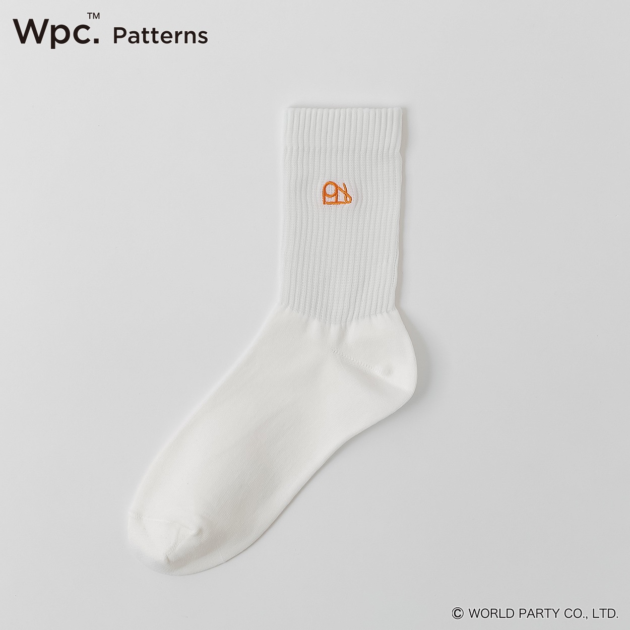 Wpc. Patterns クルー丈 リブ 水滴はじきやすい レディス(シロ-23-25CM)