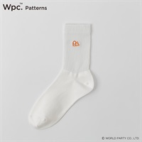 Wpc. Patterns クルー丈 リブ 水滴はじきやすい レディス(シロ-23-25CM)