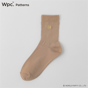 Wpc. Patterns クルー丈 リブ 水滴はじきやすい レディス(ウスベ－ジュ-23-25CM)