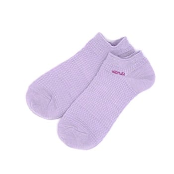 NIRMATA BASIC ロゴ刺繍スニーカー丈ソックス レディス(ウスムラサキ-23-25CM)