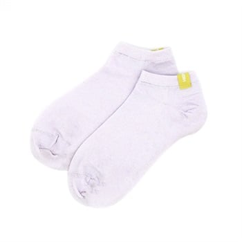 NIRMATA BASIC ラメ糸ピスネームスニーカー丈ソックス レディス(グレー-23-25CM)