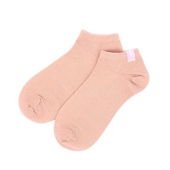 NIRMATA BASIC ラメ糸ピスネームスニーカー丈ソックス レディス(ピンク-23-25CM)