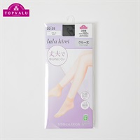 丈夫クルー丈２足組 レディス トップバリュ lala kirei(ララキレイ)(ブラック-22-25CM)