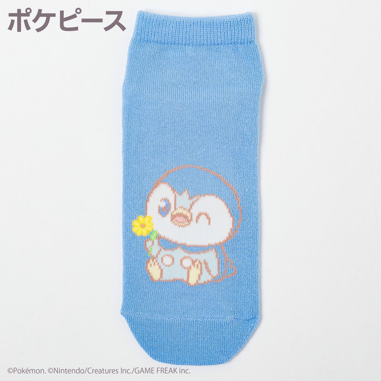 ポケピース スニーカー丈ソックス ポッチャマ レディス(アオ-23-25CM)