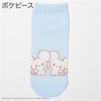 ポケピース スニーカー丈ソックス ワッカネズミ レディス(ウスアオ-23-25CM)