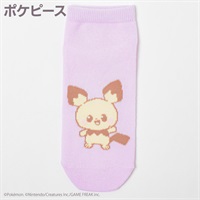 ポケピース スニーカー丈ソックス ピチュー レディス(ピンク-23-25CM)