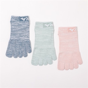 mizuno(ミズノ) 3足組5本指スニーカー 引き揃え DRY甲メッシュ レディス