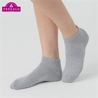 スニーカー丈ソックス滑り止め付き レディス トップバリュ BODY SWITCH(ボディスイッチ)(グレー-23-25CM)