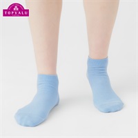 コットン鹿の子編みスニーカー丈ソックス レディス トップバリュ PEACE FIT(ピースフィット)(アオ-21-23CM)