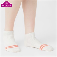 コットンリンクス編みスニーカー丈ソックス レディス トップバリュ PEACE FIT(ピースフィット)(シロ-21-23CM)