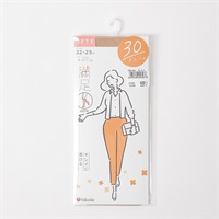 満足 キレイに透ける ひざ下丈 30デニール レディス(コイベ－ジュ-22-25CM)