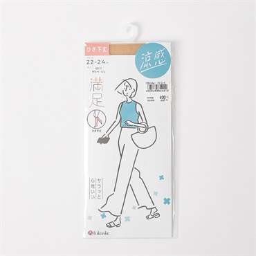 満足 サラッと心地いい 涼感 ひざ下丈ストッキング コンジュゲートゾッキ レディス