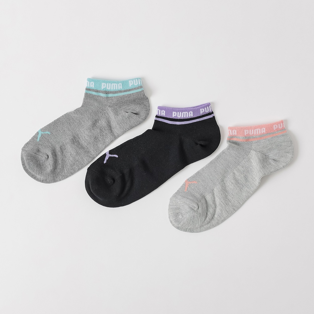 PUMA(プーマ) ソックス3足組 スニーカー丈 レディス(セットアソート-23-25CM)
