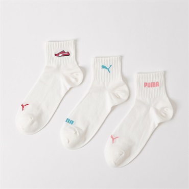 PUMA(プーマ) ソックス3足組 ショート丈 レディス