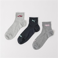 PUMA(プーマ) ソックス3足組 ショート丈 レディス(セットアソート-23-25CM)