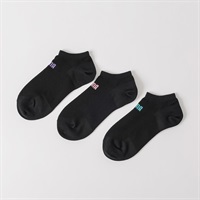 PUMA(プーマ) ソックス3足組 スニーカー丈 レディス(クロ-23-25CM)