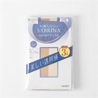 GUNZE(グンゼ) サブリナ 伝線しにくいストッキング なめらかナチュラル3足組  レディス(ヌードベージュ-M-L)