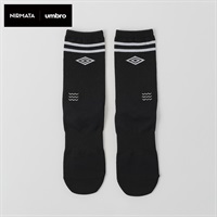 NIRMATA×umbroコラボソックス 波刺繍クルー丈 レディス(ブラック-23-25CM)