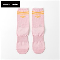NIRMATA×umbroコラボソックス 波刺繍クルー丈 レディス(ピンク-23-25CM)