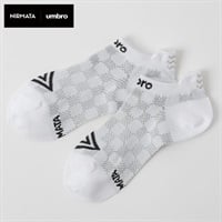 NIRMATA×umbroコラボソックス チェッカースニーカー丈 レディス(シロ-23-25CM)