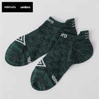 NIRMATA×umbroコラボソックス チェッカースニーカー丈 レディス(グリーン-23-25CM)