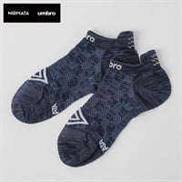 NIRMATA×umbroコラボソックス チェッカースニーカー丈 レディス(ネイビー-23-25CM)