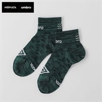NIRMATA×umbroコラボソックス チェッカーショート丈 レディス(グリーン-23-25CM)