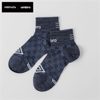 NIRMATA×umbroコラボソックス チェッカーショート丈 レディス(ネイビー-23-25CM)