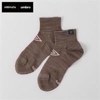 NIRMATA×umbroコラボソックス ストライプショート丈 レディス(ブラウン-23-25CM)