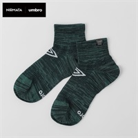 NIRMATA×umbroコラボソックス ストライプショート丈 レディス(グリーン-23-25CM)