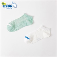 ヒヤロン 2足組鹿の子編みスニーカー丈ソックス レディス(コミ-23-25CM)