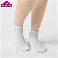 レッグアクセサリー ドットラメラインショート丈 レディス(シロ-23-25CM)