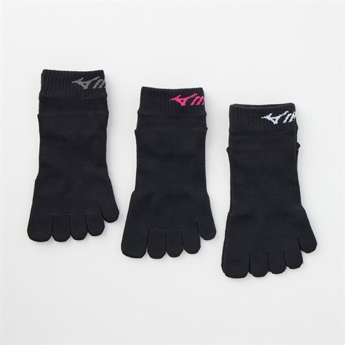 mizuno(ミズノ) 3足組5本指スニーカー TOPロゴ レディス