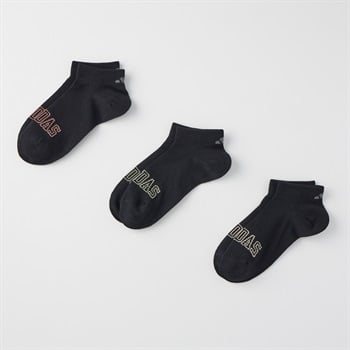 adidas(アディダス) スニーカー丈ソックス 3足組  消臭 つま先かかと補強 破れにくい長持ち設計 レディス(セットアソート-23-25CM)