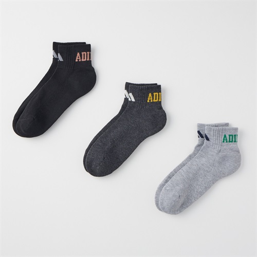 adidas(アディダス) ショート丈ソックス 3足組  消臭 つま先かかと補強 破れにくい長持ち設計 足底パイル レディス