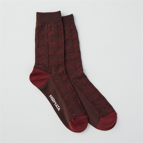 NIRMATA リンクス編みハーフ丈ソックス レディス(チャ-23-25CM)