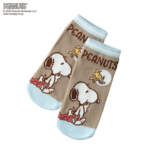 ＰＥＡＮＵＴＳ  スヌーピー文字柄 レディス(ベ－ジュ-23-25CM)