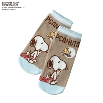 ＰＥＡＮＵＴＳ  スヌーピー文字柄 レディス(ベ－ジュ-23-25CM)