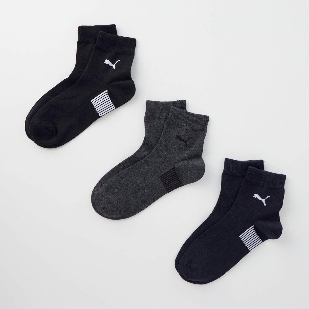 PUMA(プーマ) くちゴムゆったりソフトフィットソックス3足組 レディス(セットアソート-23-25CM)