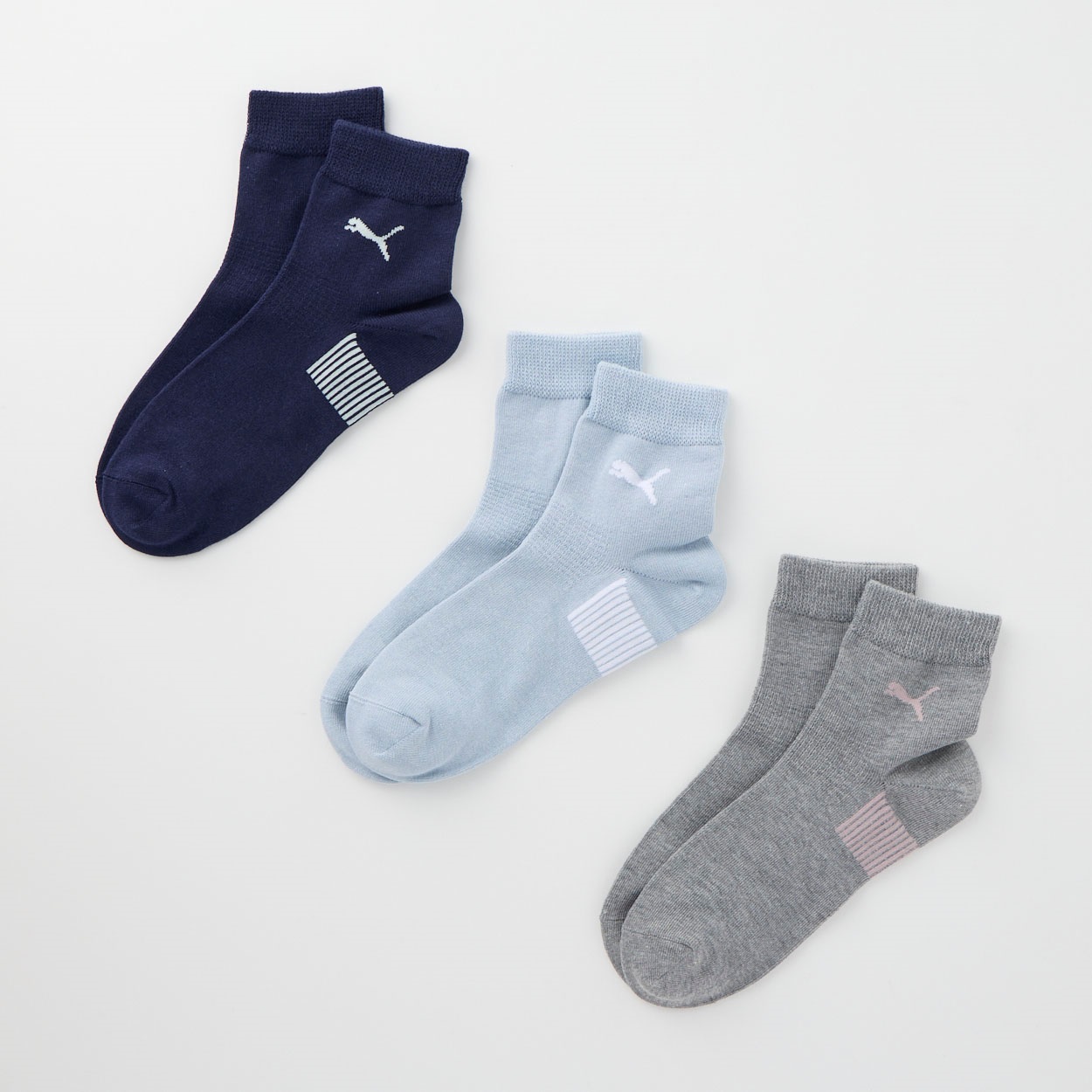 PUMA(プーマ) くちゴムゆったりソフトフィットソックス3足組 レディス(セットアソート-23-25CM)