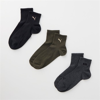 PUMA(プーマ) ロゴ刺繍入りソックス3足組 レディス(セットアソート-23-25CM)