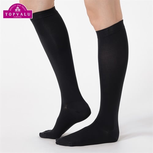 ナイロンハイソックス なめらかタッチ 38cm丈 レディス