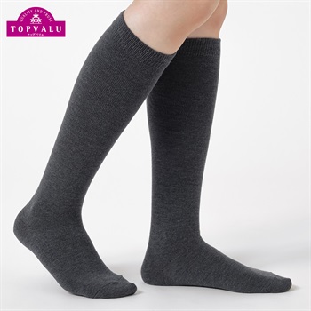 吸湿発熱平無地38cm丈ハイソックス レディス トップバリュ PEACE FIT(ピースフィット)(チャコ－ルグレ－-21-23CM)