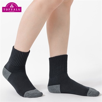 パイル切り替えソックス レディス トップバリュ CELLIANT(セリアント)(クロ-23-25CM)
