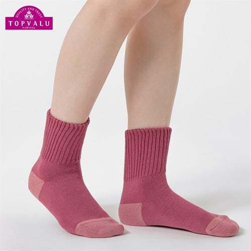 パイル切り替えソックス レディス トップバリュ CELLIANT(セリアント)(アカ-23-25CM)