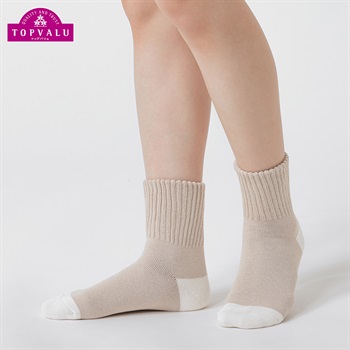 パイル切り替えソックス レディス トップバリュ CELLIANT(セリアント)(ベ－ジュ-23-25CM)