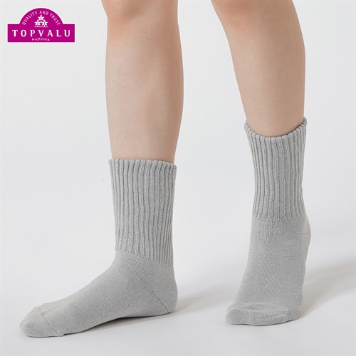 パイル無地ソックス レディス トップバリュ CELLIANT(セリアント)(グレー-23-25CM)