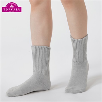 パイル無地ソックス レディス トップバリュ CELLIANT(セリアント)(グレー-23-25CM)