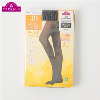 40デニールゆったりタイツ2足組 レディス トップバリュ PEACE FIT(ピースフィット)(クロ-JJMｰL)