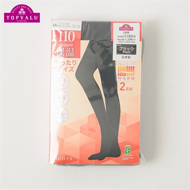 110デニールゆったりタイツ2足組 レディス トップバリュ PEACE FIT(ピースフィット)